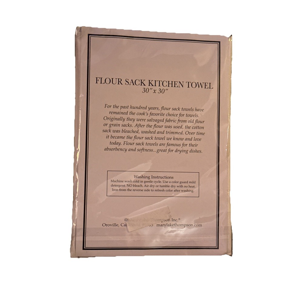 Mary Lake Thompson Flour Sack Towel Dog Lab Dachshund 30 X 30" Fall - Picture 3 of 3